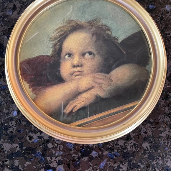 Raphael Cherubs Framed Art  2 Prints Angel of Sistine Chapel - Picture 5 of 6